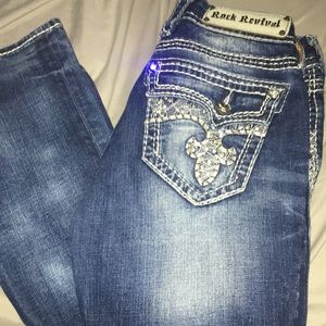 Rock revival berry straight sz 26 reg inseam